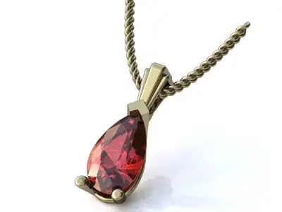 Golden Pendant 3D model purchase