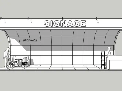 Ready Exhibition Booth signage Design Setup 3D model 3D model