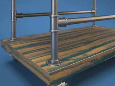 Modular 3D Bar cart 3D model