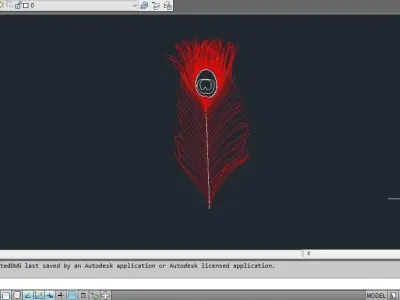 pecock feather 3D model