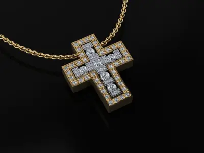 Cross Pendant 3D print model get