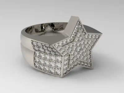 Star ring v5 2 layers 3D print model