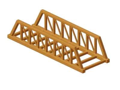 Plastic Exquisite Truss Bridge Toy 3D model