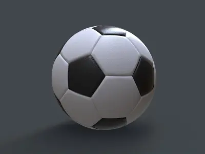Football Game Ready soccer ball Low-poly 3D model