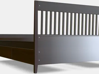 IDANAS Bed frame with drawers 1 Low-poly 3D model