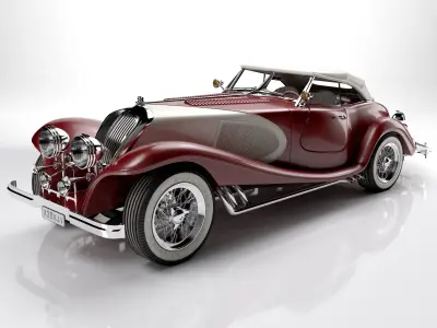 Classic Old Car 3D model