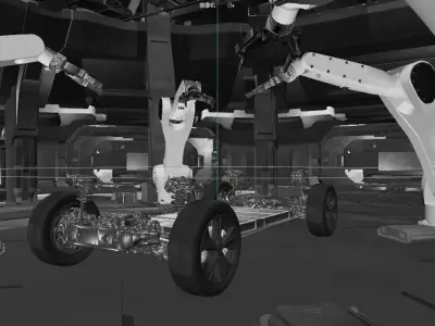 Technology car advertising scene model 3D model