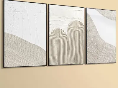 Abstract Painting Set of 3 pieces - No 15 Low-poly 3D model