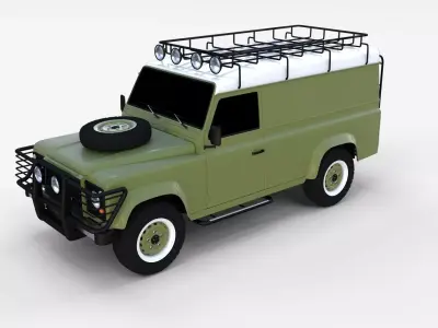 Land Rover Defender 110 Hard Top rev 3D model