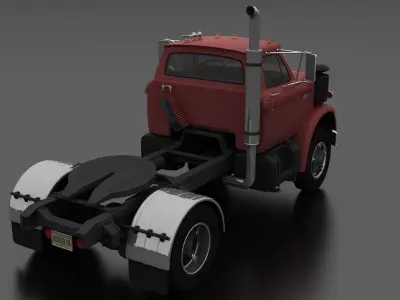 N-Series N-950-D Semi Truck 1963 Low-poly 3D model