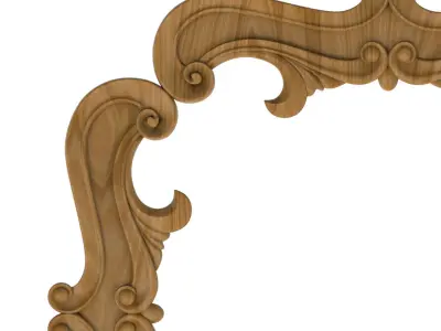 Carved picture frame STL 3D model