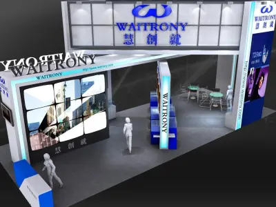 Booth - Area - 15X6-3DMAX2009-01 3D model