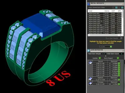 Luxury Men Rings Designs 6MR013 3D print model