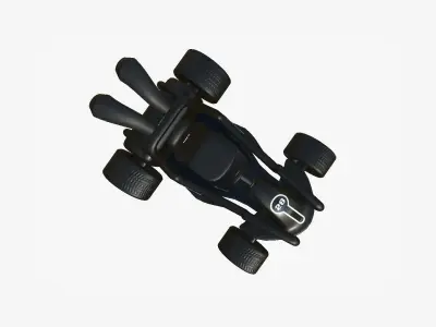 Cartoon Kart G09 Black - Vehicle Racing Design Low-poly 3D model