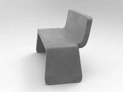 Vari Bench Low-poly 3D model