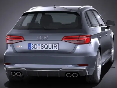Audi S3 2017 5-door 3D model