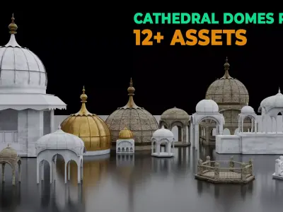 Cathedral Domes Asset Pack 3D model