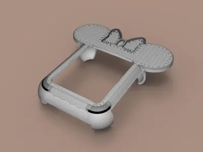 Bow With Mickey Mouse Apple Watch Ears Case Cover 44mm 3D model 3D model