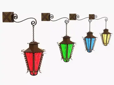 Decorative Lantern Low-poly 3D model