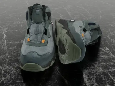 UNIKHAN WORK BOOTS 3D - LIGHT GREEN Low-poly 3D model