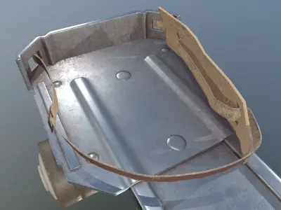 Rollers metal toy car Low-poly 3D model