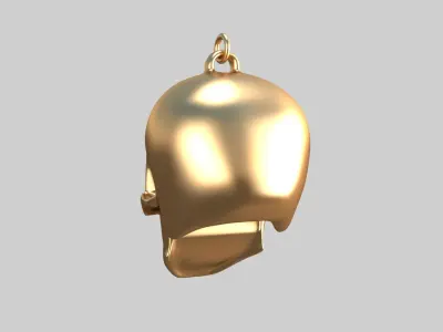 skull pendnt golden 3D model