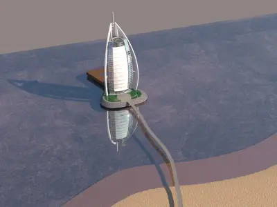 Burj Al Arab Tower 3D model