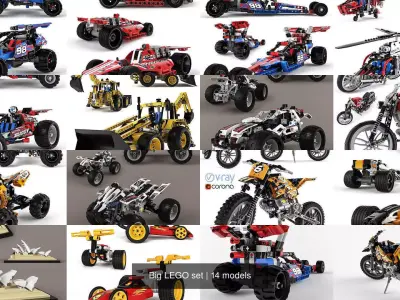 Big LEGO set 3D Model Pack