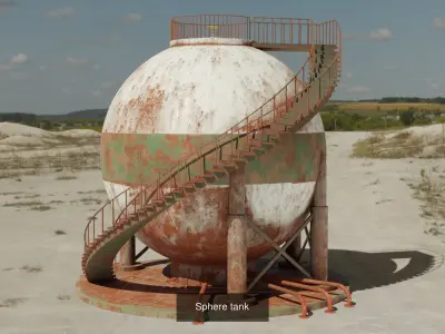 Sphere tank 3D Model Collection