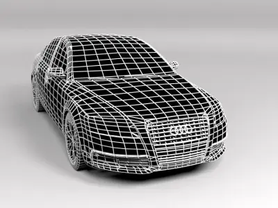 AUDI A6 2009 LOWPOLY Low-poly 3D model