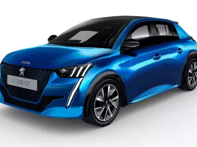 Peugeot 2020 e-208 Low-poly 3D model