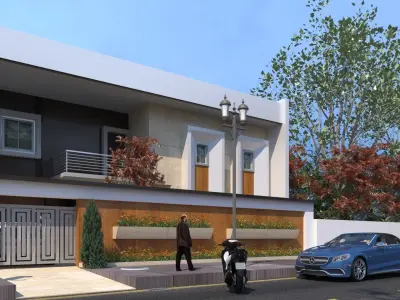 the rectangular house  3D model