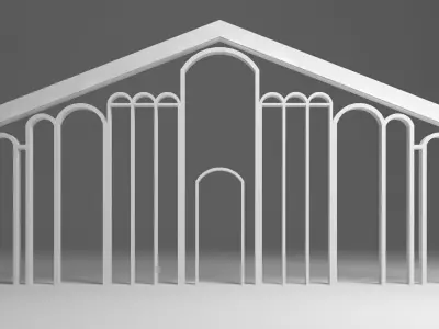 Arch Wall 3D model