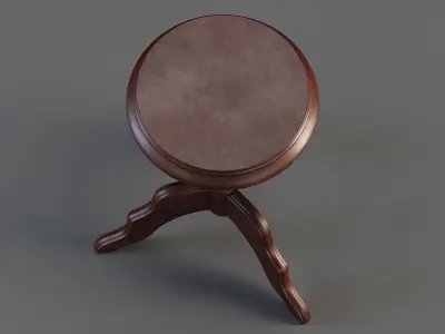 Wooden Flower Stand PBR Low-poly 3D model