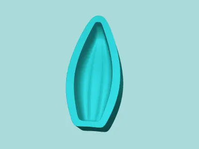 Sunflower Petal 01 - Silicone Mold Maker - Template 3D print model