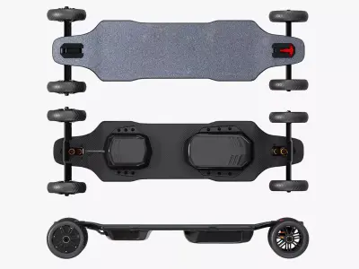 Skateboard electric 02 3D model