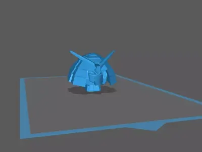 Nether Gundam Head Free 3D print model