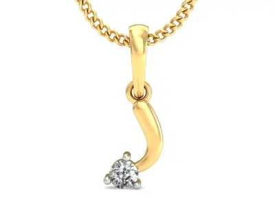 Solitaire Women Pendant 3dm STL OBJ FBX Renders Details 3D print model 43