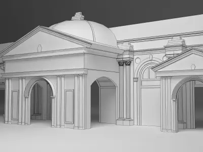 English Facade 3D model get