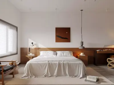 Bedroom interior scenes 3D model 19