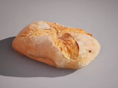 Wheat Bread Game ready model 4K triangles 4K PBR textures Texture