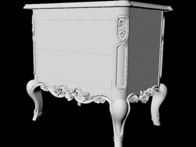 bedside table in the bedroom 3D model