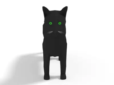 Low Poly Cartoon Cat Low-poly 3D model purchase