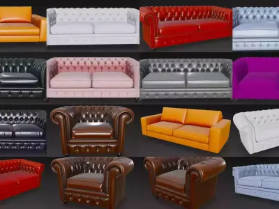 42 sofa sets 3D Model Collection