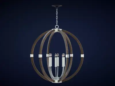 Bastian Orb Chandelier Low-poly 3D model