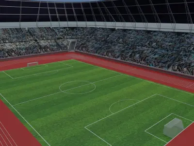Olympic Stadium - Soccer Fans Low-poly 3D model buy