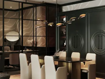 Luxury Office 3 defferent style of Interior Design Full 3D Scene 3D Model Pack