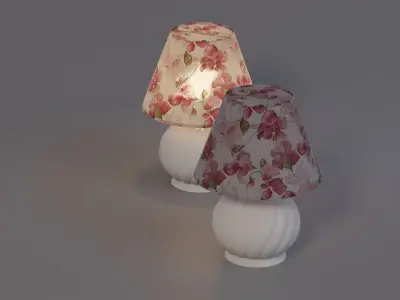 Bedside lamp Low-poly 3D model