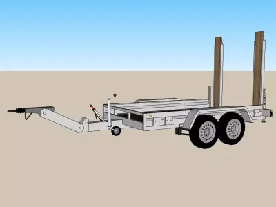 Remorque porte-vehicle 3D model