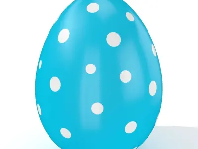 Easter egg N005 Low-poly 3D model